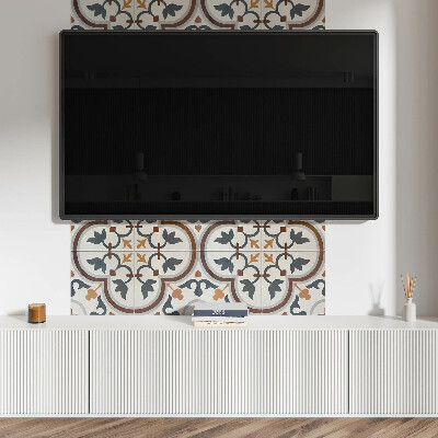 Rechteckige wandpaneel Kariertes Blumenmotiv