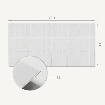 Rechteckige wandpaneel selbstklebend Minimalistisch