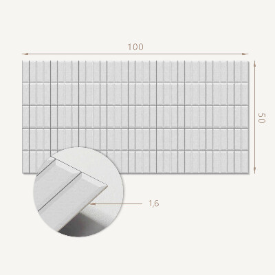 Rechteckige wandpaneel selbstklebend Rechteckiges Mosaik im minimalistischen Stil
