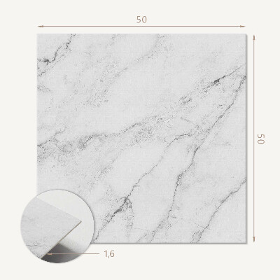 Quadratische wandpaneel Die Eleganz von weißem Marmor