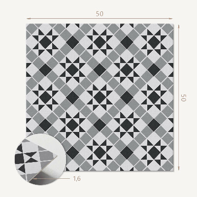 Quadratische wandpaneel Geometrische Formen mit Sternen