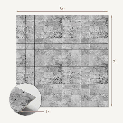 Quadratische wandpaneel Fliesenmotiv im Steinstil