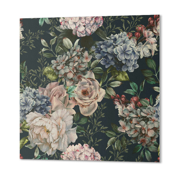 Quadratische wandpaneel selbstklebend Blumenmuster