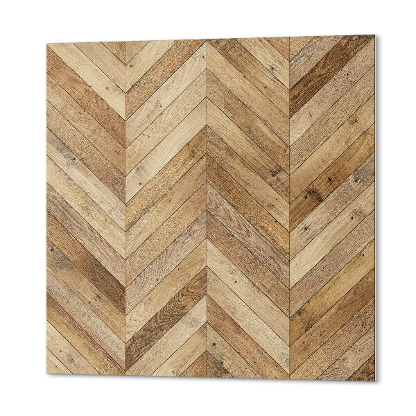 Quadratische wandpaneel Fischgrätenmuster aus Holz