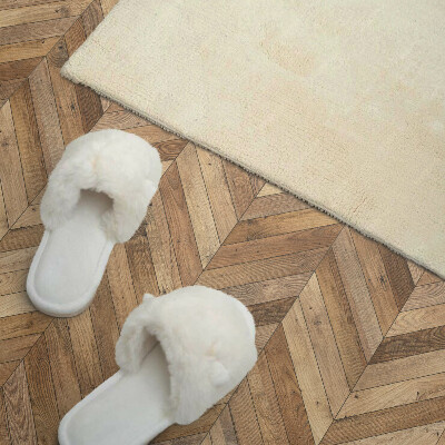 Quadratische wandpaneel Fischgrätenmuster aus Holz