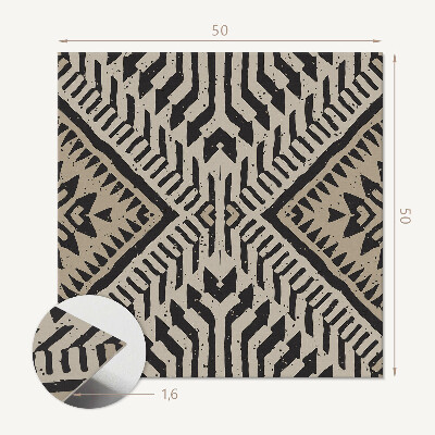 Quadratische wandpaneel selbstklebend Stilvolles geometrisches Muster mit Linien