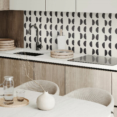 Quadratische wandpaneel Halbmond-Design in abstrakter Form