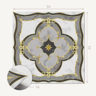 Quadratische wandpaneel selbstklebend Raffiniertes Design mit reichhaltigen Verzierungen