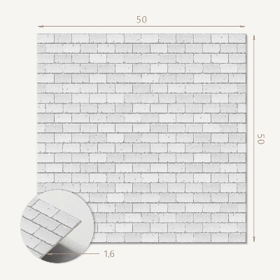 Quadratische wandpaneel selbstklebend Ziegelakzente im Design