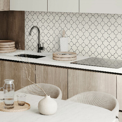 Quadratische wandpaneel selbstklebend Blumen im Mesh-Design