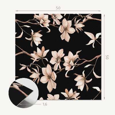 Quadratische wandpaneel Blumen