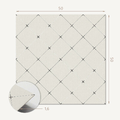 Quadratische wandpaneel selbstklebend Rautengeometrie im minimalistischen Stil