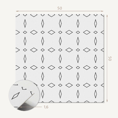 Quadratische wandpaneel Geometrische Rauten im modernen Design