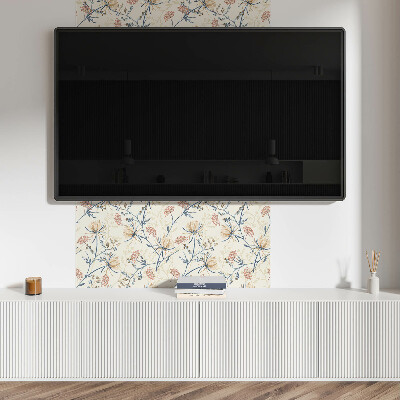 Quadratische wandpaneel Blumen im künstlerischen Stil