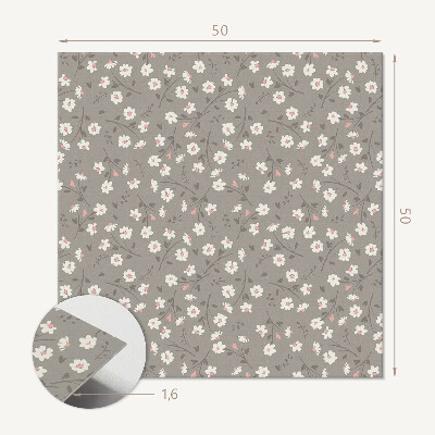 Quadratische wandpaneel selbstklebend Blumenmuster