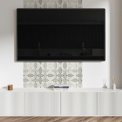Quadratische wandpaneel selbstklebend Gitter im modernen Stil