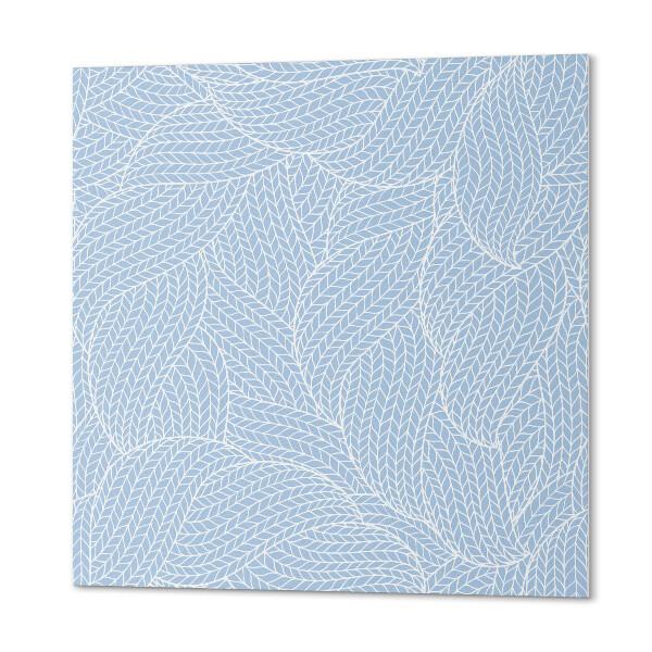 Quadratische wandpaneel Wellen mit Blättermotiv