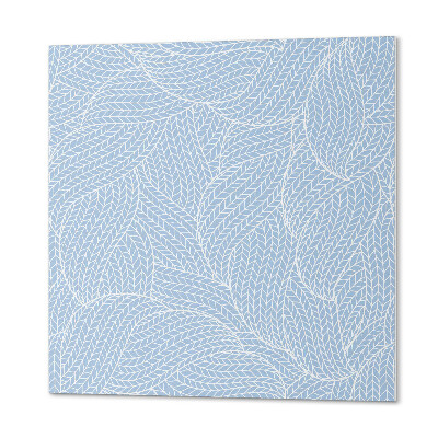 Quadratische wandpaneel Wellen mit Blättermotiv