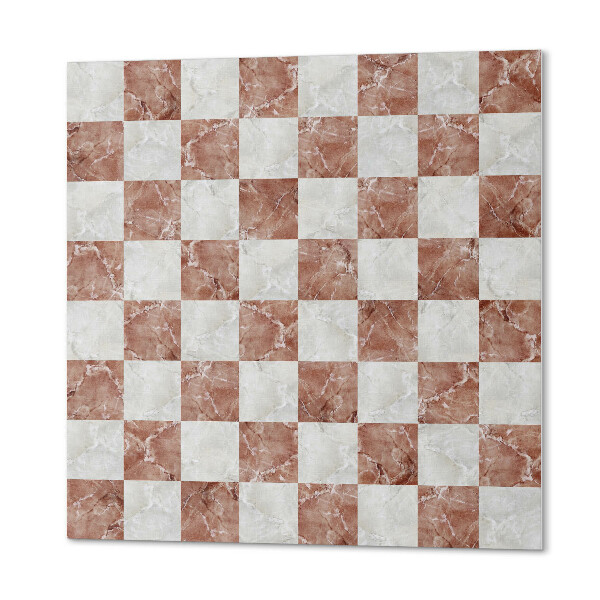 Quadratische wandpaneel selbstklebend Stilvolles Marmor-Schachbrettmuster
