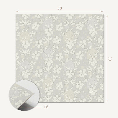 Quadratische wandpaneel selbstklebend Blumenmuster
