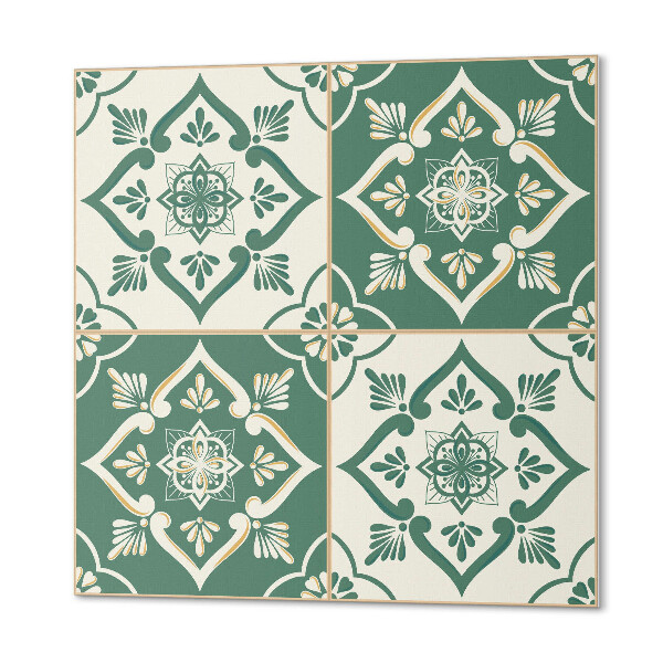 Quadratische wandpaneel selbstklebend Blumenmuster auf Glasur