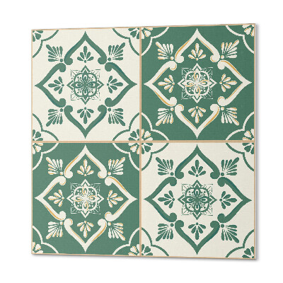 Quadratische wandpaneel selbstklebend Blumenmuster auf Glasur