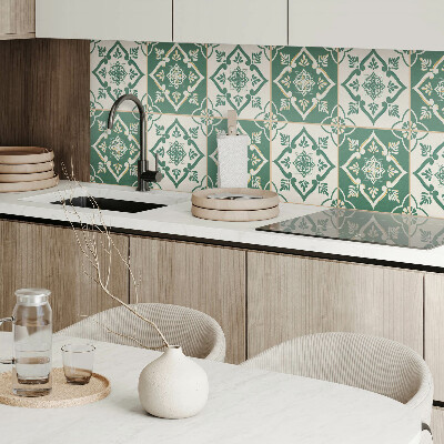 Quadratische wandpaneel selbstklebend Blumenmuster auf Glasur