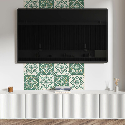 Quadratische wandpaneel selbstklebend Blumenmuster auf Glasur