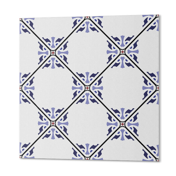 Quadratische wandpaneel selbstklebend Blumenmuster-Stil