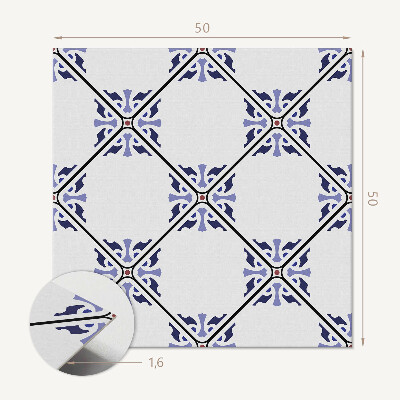 Quadratische wandpaneel selbstklebend Blumenmuster-Stil