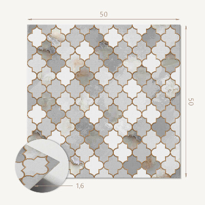 Quadratische wandpaneel Geometrie im Mosaikstil