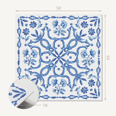 Quadratische wandpaneel selbstklebend Dekoratives Blumenmotiv