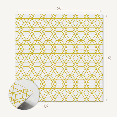 Quadratische wandpaneel Stilvolle Figuren in geometrischer Anordnung