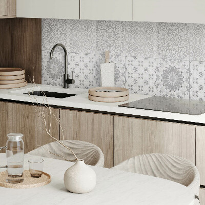 Quadratische wandpaneel selbstklebend Stilvolle Formen mit floralem Motiv