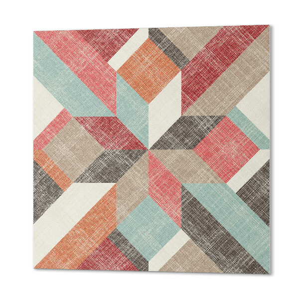 Quadratische wandpaneel selbstklebend Mehrfarbige Figuren in geometrischer Form