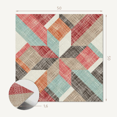 Quadratische wandpaneel selbstklebend Mehrfarbige Figuren in geometrischer Form