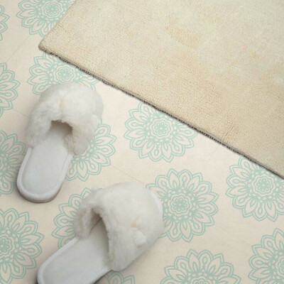 Quadratische wandpaneel selbstklebend Hintergrund mit Blumenmuster