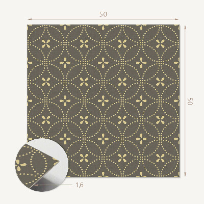 Quadratische wandpaneel Muster mit subtilen Pflanzendetails