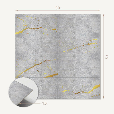 Quadratische wandpaneel selbstklebend Marmordesign mit eleganter Note