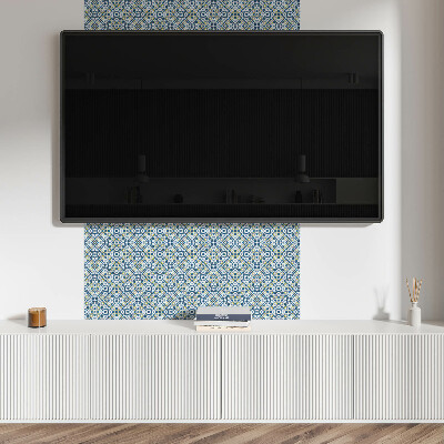Quadratische wandpaneel selbstklebend Geometrisch mit floralem Muster