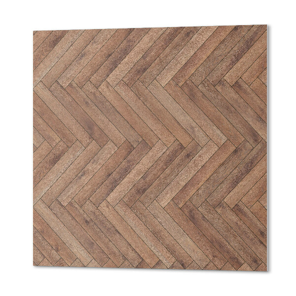 Quadratische wandpaneel selbstklebend Fischgrätenmuster mit Holz