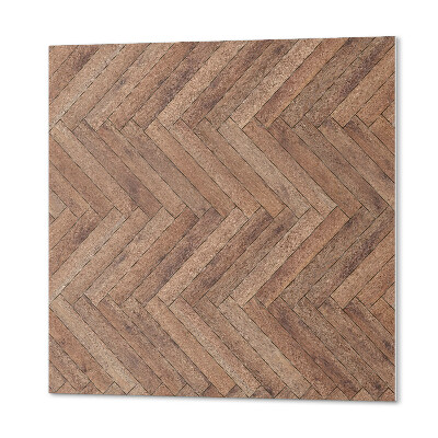 Quadratische wandpaneel selbstklebend Fischgrätenmuster mit Holz