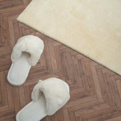 Quadratische wandpaneel selbstklebend Fischgrätenmuster mit Holz
