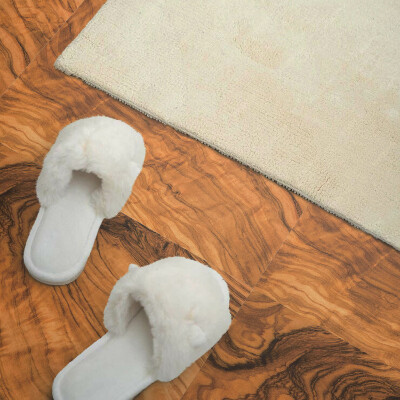 Quadratische wandpaneel selbstklebend Natürliches Holzmotiv
