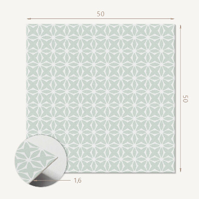 Quadratische wandpaneel selbstklebend Blumen in dynamischer geometrischer Form