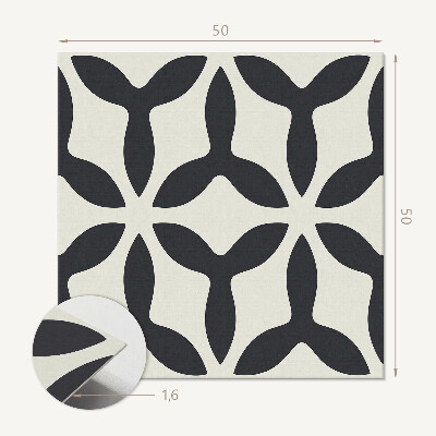 Quadratische wandpaneel selbstklebend Künstlerisches Design mit Flossen