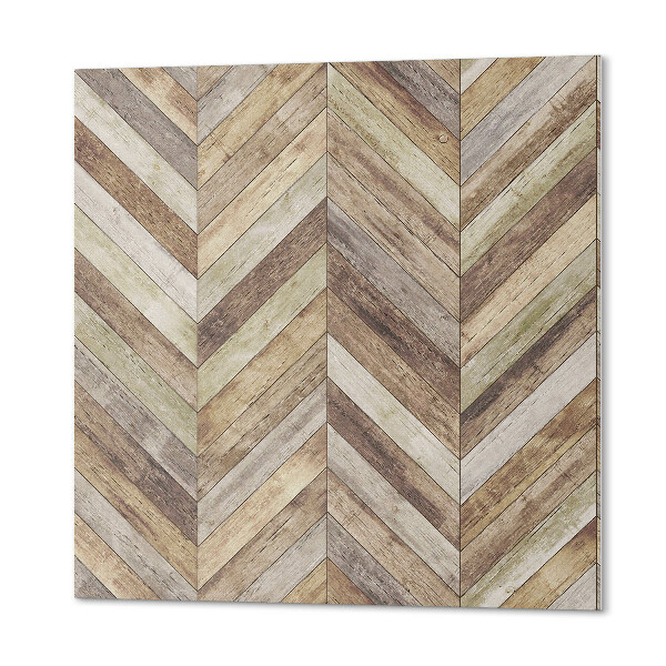 Quadratische wandpaneel selbstklebend Fischgrät aus Naturbrettern