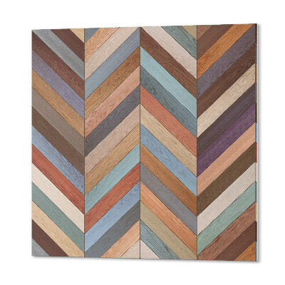 Quadratische wandpaneel Von Holz inspiriertes Fischgrätenmuster