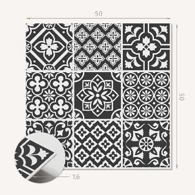 Quadratische wandpaneel selbstklebend Stilvolle Geometrie in Form von Fliesen