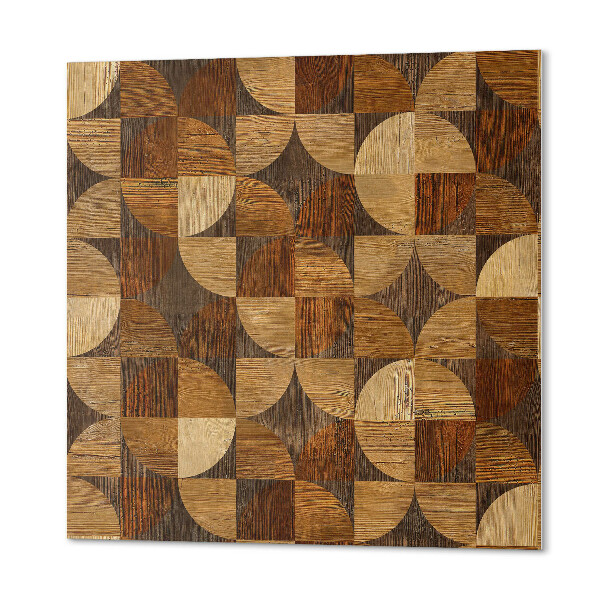 Quadratische wandpaneel Holzmotiv im geometrischen Stil